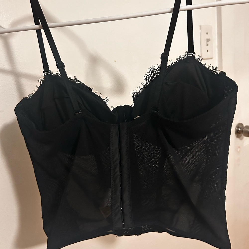 Garage Black Lace Bustier